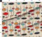 Atomic Space Age Cream Era Inspired Mid Century Modern Retro Vintage Custom Printed Fabric by Spoonflower Various Fabrics by the Yard or Fat Quarter